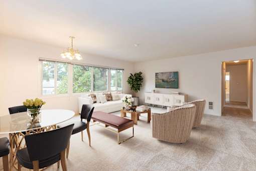 Living Area at Hillsdale Garden Apartments, California